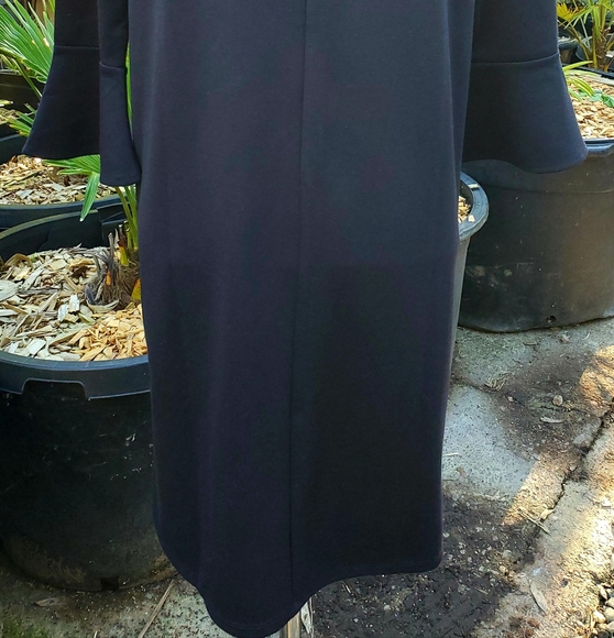 NWT Occasionally Made Knit Dress Black Bell Sleeve Size Small - Picture 5 of 6